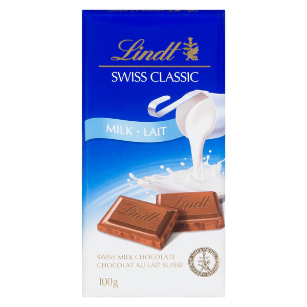 LINDT - SWISS CLASSIC MILK BAR 12x100 GR