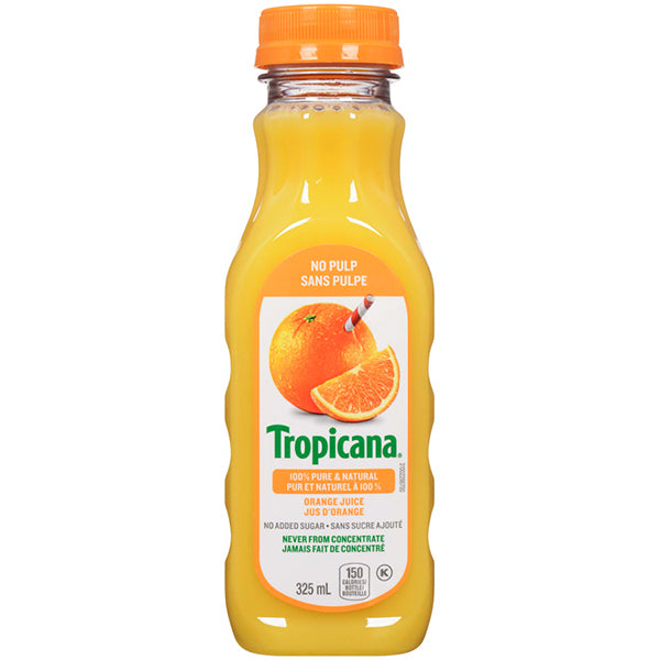TROPICANA - ORANGE JUICE NO PULP 12x325 ML