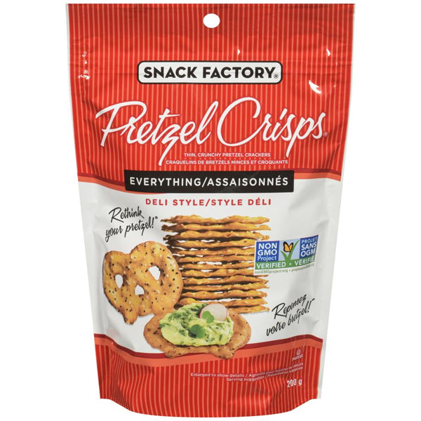 SNACK FACTORY - PRETZEL CRISPS EVERYTHING 12x200 GR