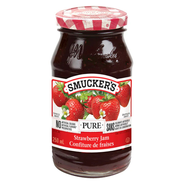 SMUCKERS - PURE STRAWBERRY 12x250 ML