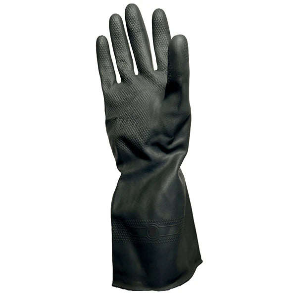 WORKEZE - BLACK 28 MIL LATEX GLOVE XLARGE 12x1 PAIR