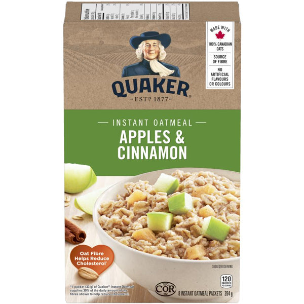 QUAKER - APPLE CINNAMON INSTANT OATMEAL 12x264 GR