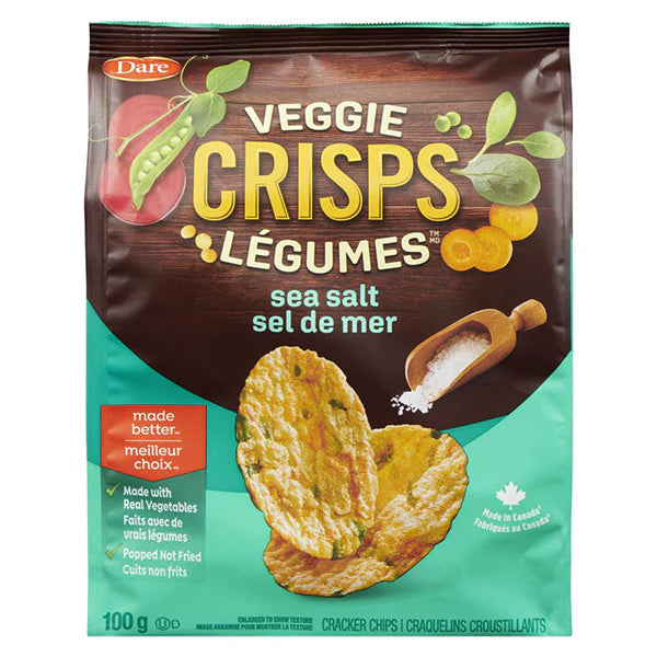 DARE - VEGGIE CRISPS SEA SALT 12x100 GR