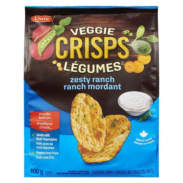 DARE - VEGGIE CRISPS ZESTY RANCH 12x100 GR