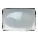 VICTORIA - SILVER RIM PLATTER 4x2 EA