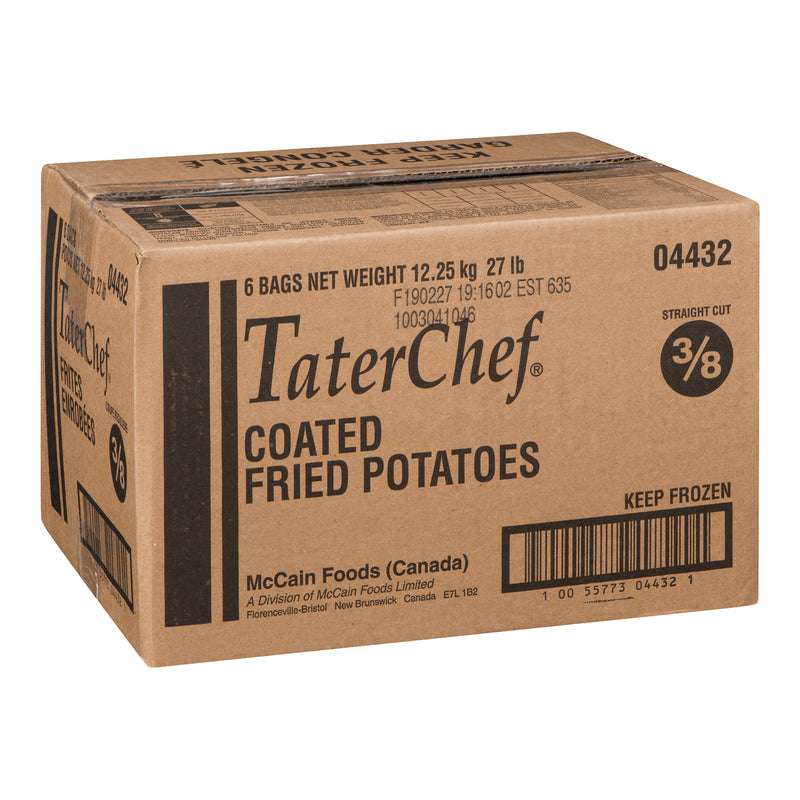 TATERCHEF - COATED 3/8 FRIED POTATOES 6x4.5 LB