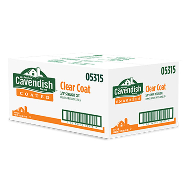 CAVENDISH - CLEAR COAT 3/8 STRAIGHT CUT FRIES 6x4.5LB