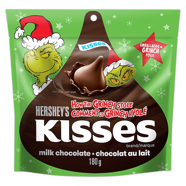 HERSHEY - KISSES GRINCH MILK CHOCOLATE 21x180 GR