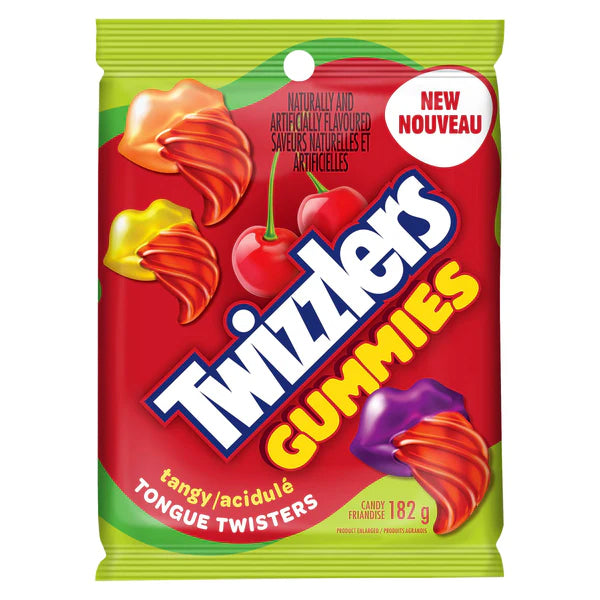 HERSHEY'S - TWIZZLERS GUMMIES TANGY TONGUE TWISTERS 10x182 GR