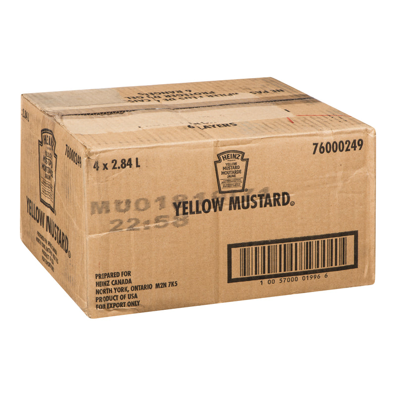 HEINZ - YELLOW MUSTARD PLASTIC 4x2.84LT