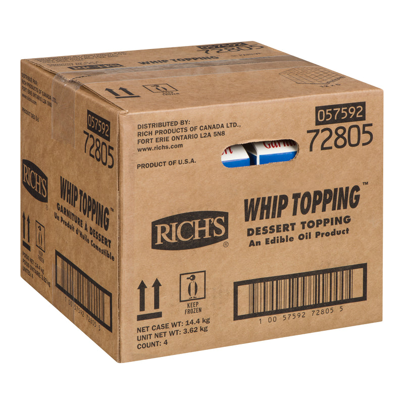 RICHS - WHIP TOPPING DESSERT FROZEN TPG 4x3.62 KG