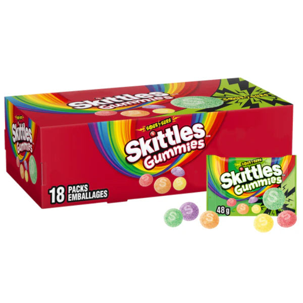 SKITTLES - GUMMIES SOUR 8x18x48 GR
