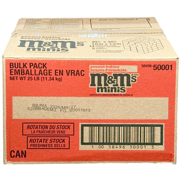 M&M - PEANUT BUTTER MINIS BULK 11.34KG