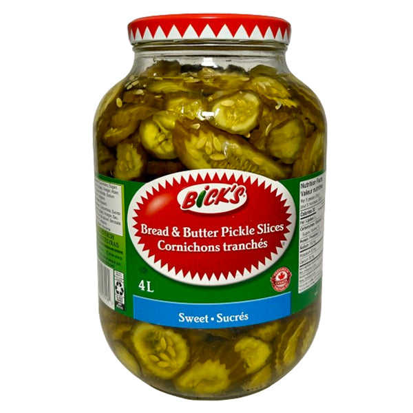 BICKS - PICKLES SWEET BREAD AND BUTTER SLICES 2x4 LT