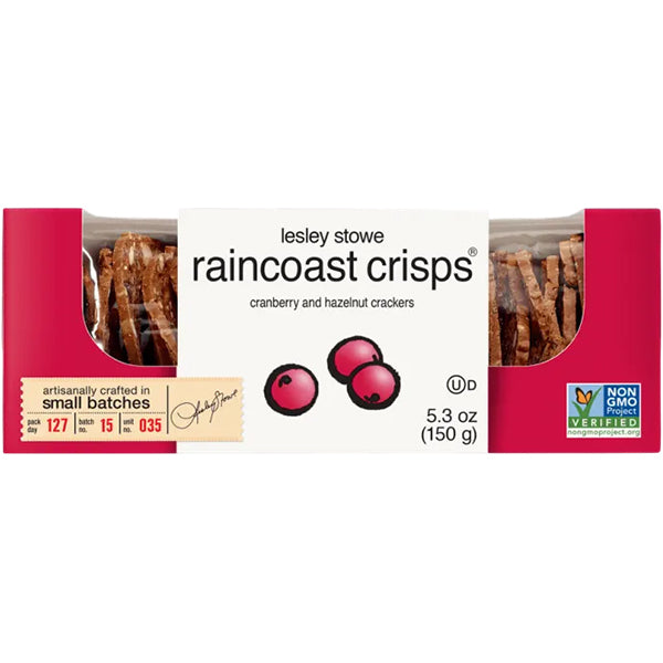 LESLEY STOWE - RAINCOAST CRISP CRANBERRY HAZELNUT 12x150 GR
