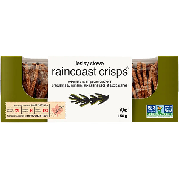LESLEY STOWE - RAINCOAST CRISP ROSEMARY RAISIN PECAN 12x150 GR