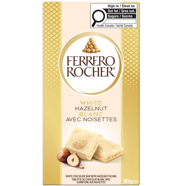 FERRERO - ROCHER WHITE HAZELNUT BAR 16x90 GR
