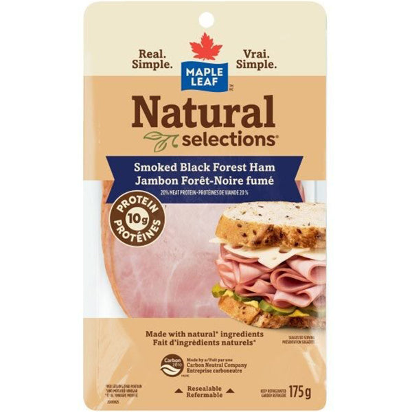MAPLE LEAF - NATURAL SELECTION BLACK FOREST HAM 12x175 GR