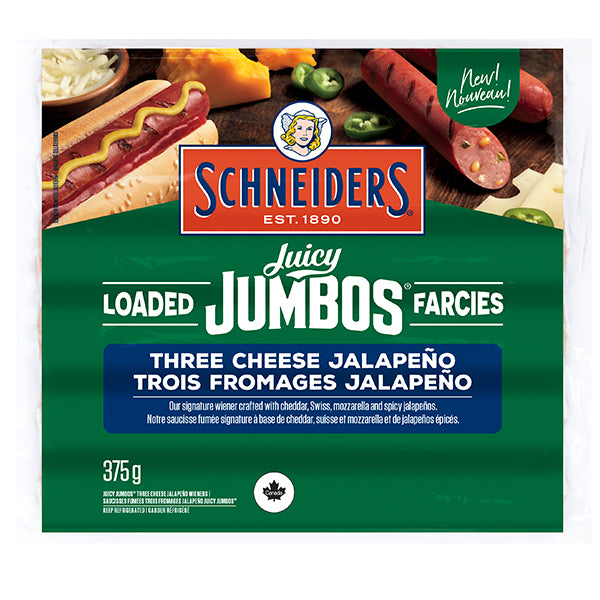 SCHNEIDERS - JUICY JUMBOS 3 CHEESE JALAPENO 12x375 GR