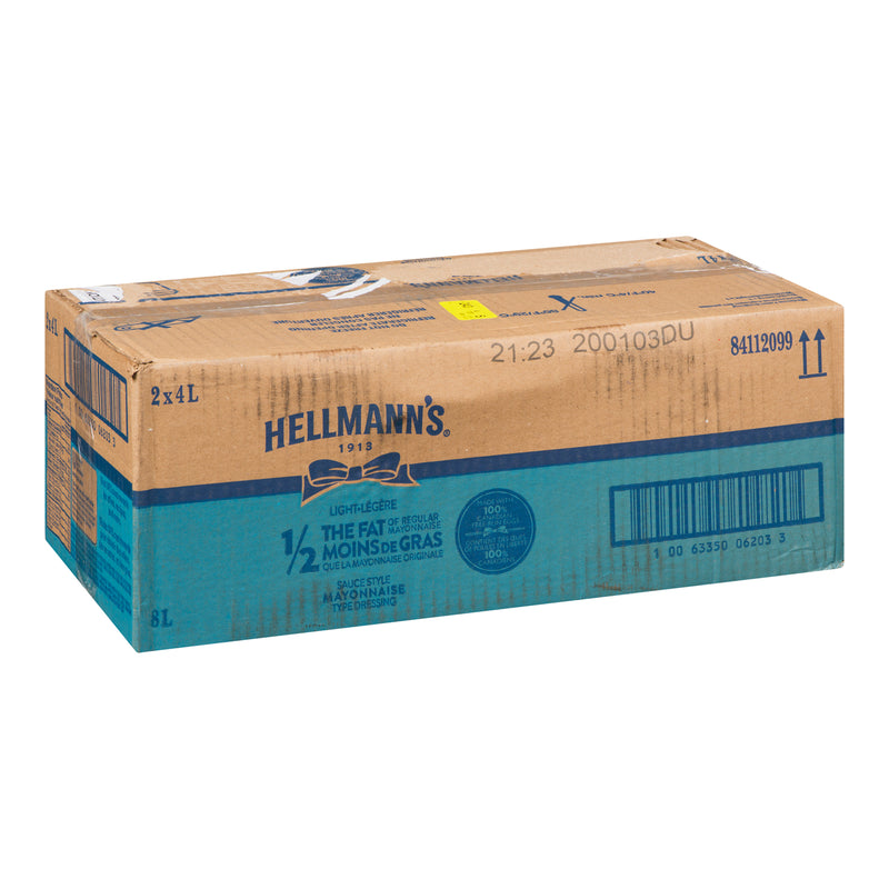 HELLMANNS - 1/2 THE FAT MAYONNAISE 2x4LT