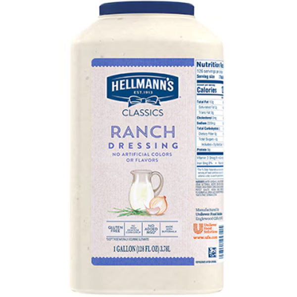 HELLMANNS - CLASSIC RANCH DRESSING 2x3.78LT