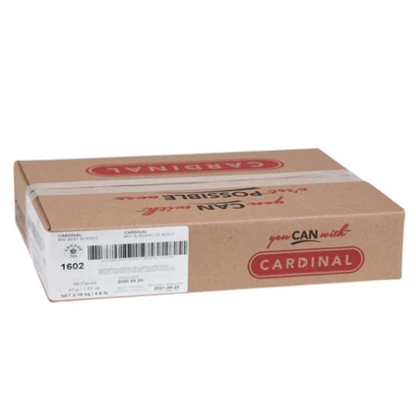 CARDINAL - MINI BEEF BURGERS 48PC 2.18KG