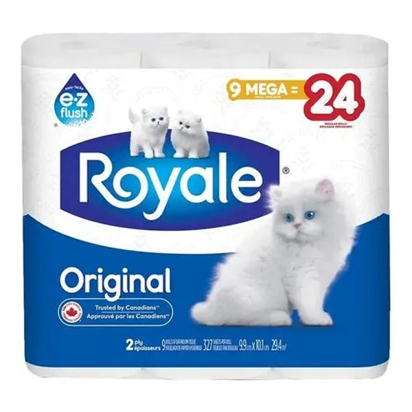 ROYALE - ORIGINAL BATHROOM TISSUE 9=24 4x1 PK