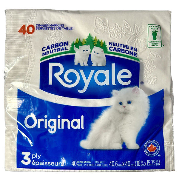 ROYALE - 3PLY DINNER NAPKIN 24x40 EA