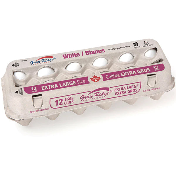 GRAY RIDGE - EGGS WHITE XL 15x DOZ