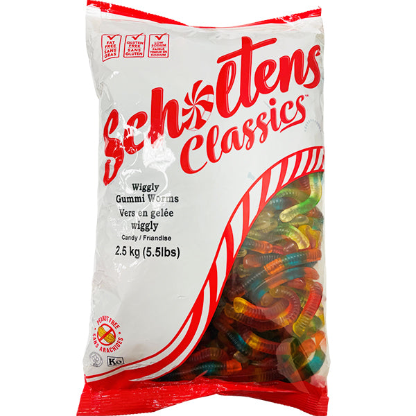 SCHOLTENS - BULK WIGGLY GUMMI WORMS 4x2.5 KG