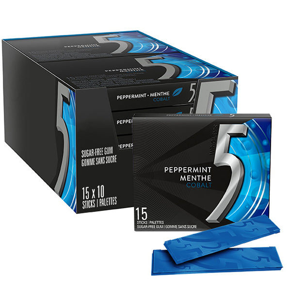 5 GUM - COBALT PEPPERMINT STICK 12x10x15 EA