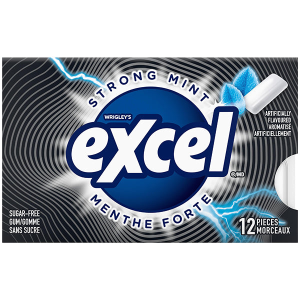 EXCEL - STRONG MINT GUM 18x12x12 EA