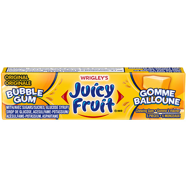JUICY FRUIT - ORIGINAL BUBBLE GUM CHUNKS 12x18x5 PC