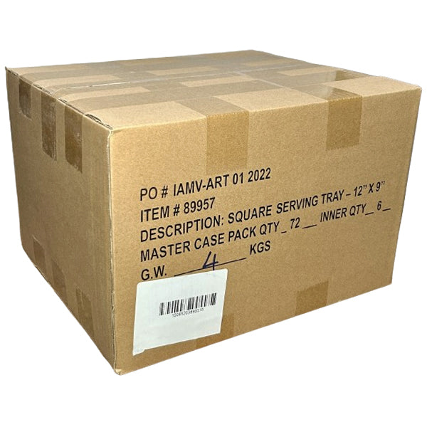 JUST NATURAL - 12x9IN SQUARE SERVING TRAY 12x6 EA