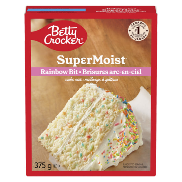 BETTY CROCKER - SUPER MOIST RAINBOW BIT CAKE MIX 12x375 GR