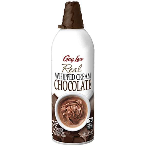 GAY LEA - AEROSOL WHIP CREAM CHOCOLATE 12x225 GR