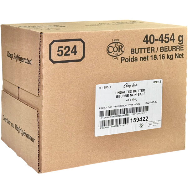 GAY LEA - BUTTER UNSALTED 40x454 GR