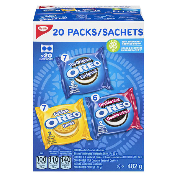 MONDELEZ - OREO VARIETY 20 PACKS 4x482 GR