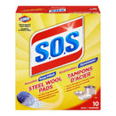 SOS - STEEL WOOL SOAP PADS 6x10