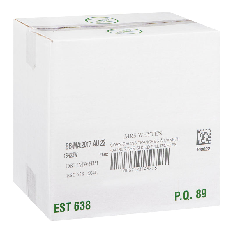 WHYTES - DILL PICKLES HAMBURGER SLICE 2x4 LT