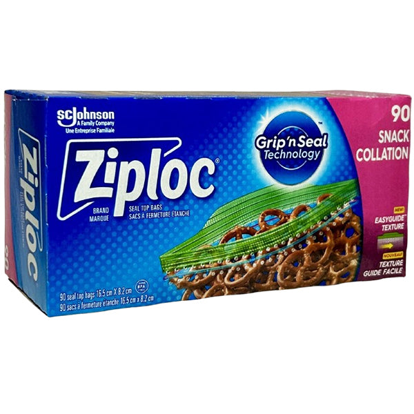 ZIPLOC - SNACK BAGS 12x90 EA