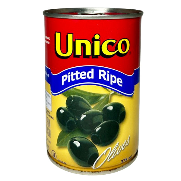 UNICO - PITTED BLACK RIPE OLIVES CAN 24x375ML