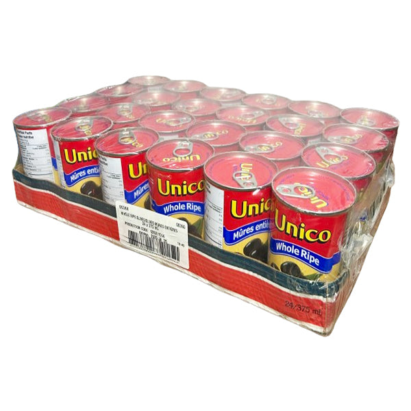 UNICO - WHOLE RIPE OLIVES 24x375ML