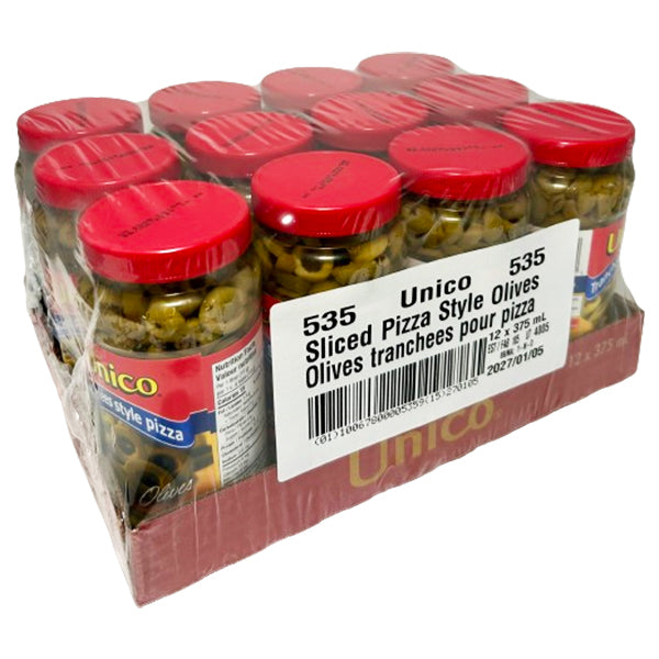 UNICO - PIZZA STYLE OLIVES 12x375ML