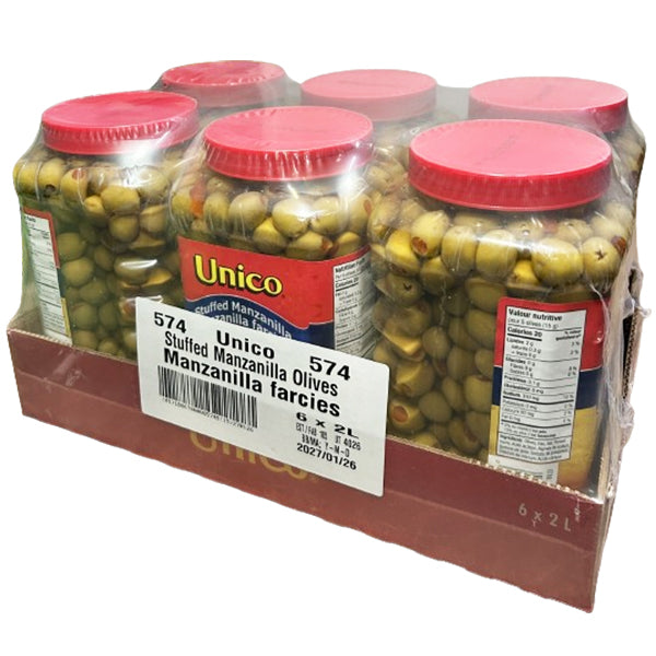 UNICO - STUFFED MANZANILLA  OLIVE 6x2LT