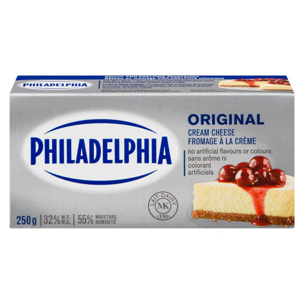 KRAFT - PHILADELPHIA CREAM CHEESE PLAIN BRICK 24x250 GR