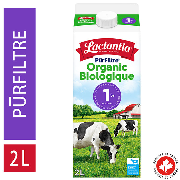 LACTANTIA - PURFILTRE 1% ORGANIC MILK 9x2 LT