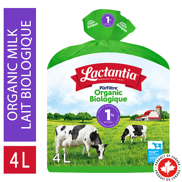 LACTANTIA - PURFILTRE 1% ORGANIC MILK 4x4 LT