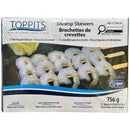 TOPPITS - SHRIMP SKEWERS UNSEASONED, TAIL-ON 5x756 GR