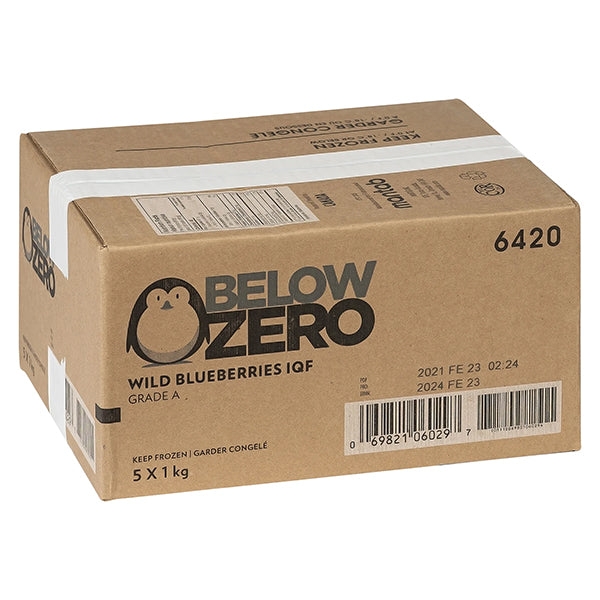 BELOW ZERO - IQF WILD BLUEBERRIES 5x1KG